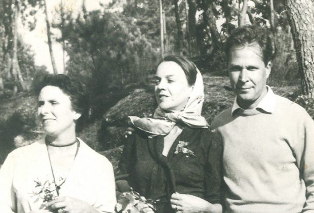 Sophia entre Agustina Bessa-Luís e Eugénio de Andrade [DR]